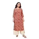 Women39s Cotton Printed Straight Kurti