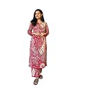 Women39s Cotton Printed Straight Kurti with Pant