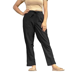 Womens Cotton Regular Fit Trousers - Comfortable