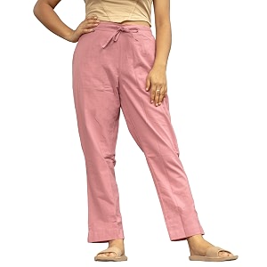 Womens Cotton Regular Fit Trousers - Comfortable