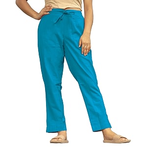 Womens Cotton Regular Fit Trousers - Comfortable