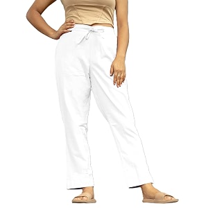 Womens Cotton Regular Fit Trousers - Comfortable
