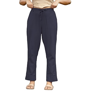 Womens Cotton Regular Fit Trousers - Comfortable