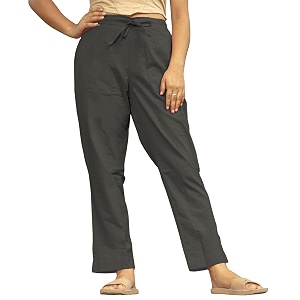 Womens Cotton Regular Fit Trousers - Comfortable