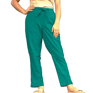 Womens Cotton Regular Fit Trousers - Comfortable