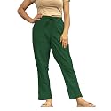 Women39s Cotton Regular Fit Trousers Comfortable