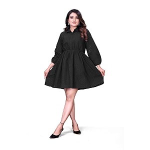 Womens Cotton Self Design Chicken Work Midi