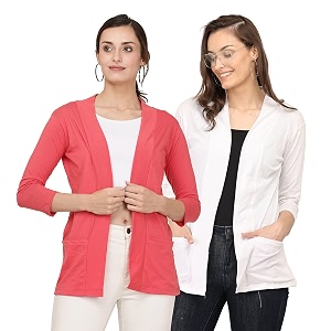Womens Cotton Shrugs with Pockets Summer Shrugs
