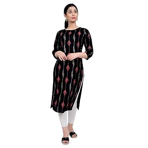 Womens Cotton Slub Straight Kurta