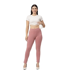 Womens Cotton Stretchable Slim Fit Straight Pants