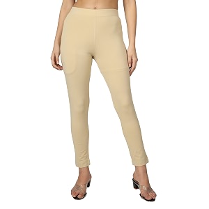 Womens Cotton Stretchable Slim Fit Straight Pants