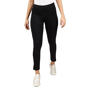 Womens Cotton Stretchable Slim Fit Straight Pants