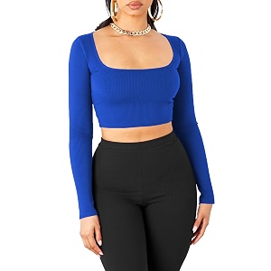 women39s cotton stylish western basic solid wear tv oval neck with fulllong sleeve blouses for women l654