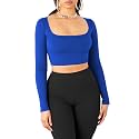 Women's Cotton Stylish Western Basic Solid Wear TV Oval Neck with Full/Long Sleeve Blouses for Women L654