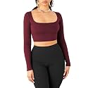 Women's Cotton Stylish Western Basic Solid Wear TV Oval Neck with Full/Long Sleeve Blouses for Women L654
