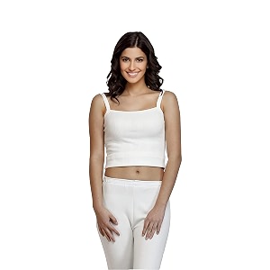 Womens Cotton Thermal Spaghetti Top Sleeveless