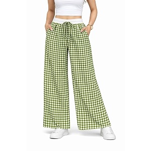 Womens Cotton Wide Leg Palazzo Pants