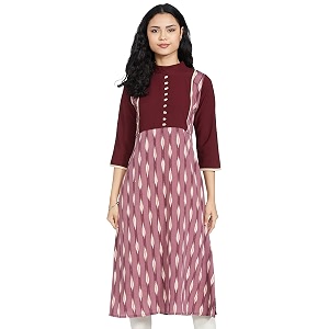 Womens Crepe a-line Kurta