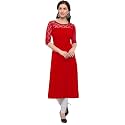 Women39s Crepe A-line Straight Kurtis Plain Casual