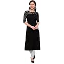 Women39s Crepe A-line Straight Kurtis Plain Casual