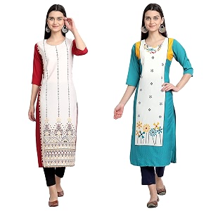 Womens Crepe Regular Kurta