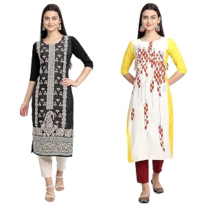 Womens Crepe Regular Kurta