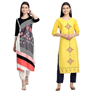 Womens Crepe Regular Kurta