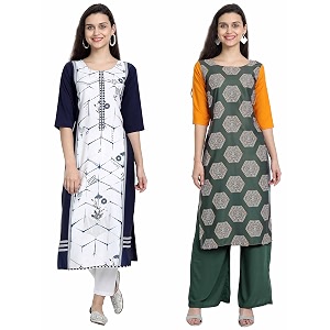 Womens Crepe Regular Kurta