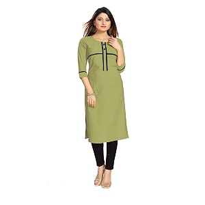 Womens Crepe Regular Kurta