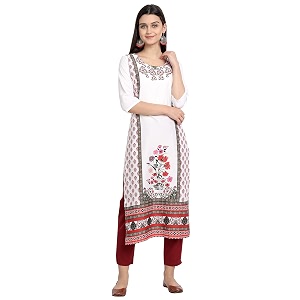 Womens Crepe Regular Kurta
