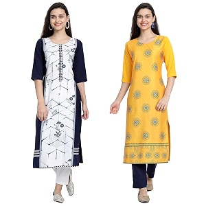 Womens Crepe Regular Kurta