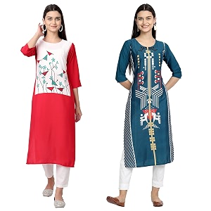 Womens Crepe Regular Kurta