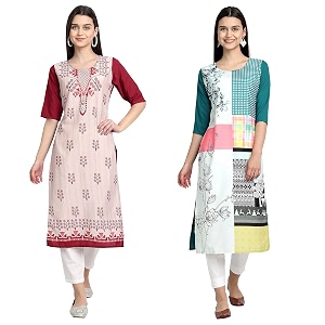 Womens Crepe Regular Kurta