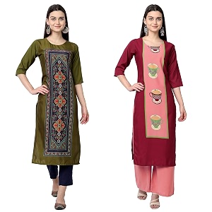 Womens Crepe Regular Kurta