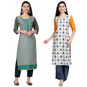 Womens Crepe Regular Kurta