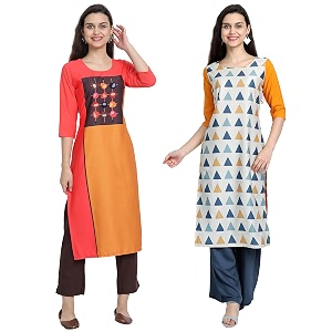 Womens Crepe Regular Kurta