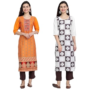 Womens Crepe Regular Kurta