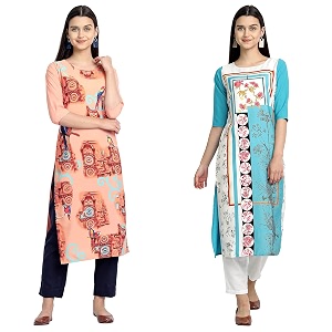 Womens Crepe Regular Kurta