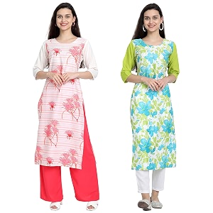 Womens Crepe Regular Kurta