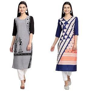 Womens Crepe Regular Kurta