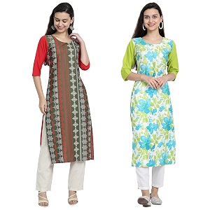 Womens Crepe Regular Kurta