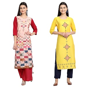 Womens Crepe Regular Kurta