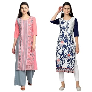 Womens Crepe Regular Kurta