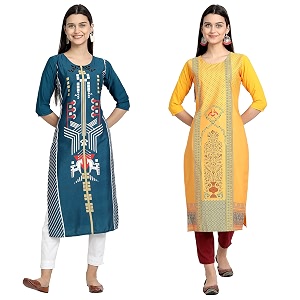 Womens Crepe Regular Kurta