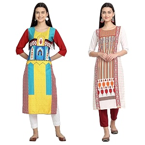 Womens Crepe Regular Kurta