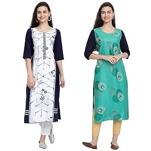 Womens Crepe Regular Kurta