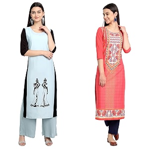 Womens Crepe Regular Kurta
