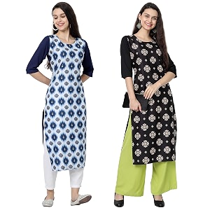 Womens Crepe Regular Kurta