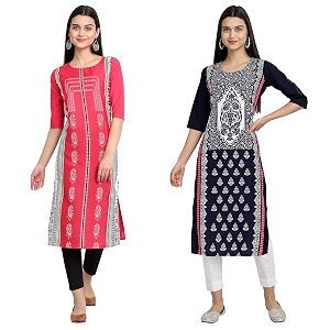 Womens Crepe Regular Kurta