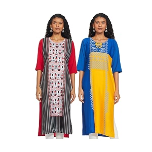 Womens Crepe Regular Kurta